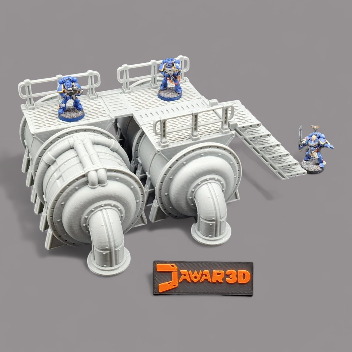 Wargaming 28mm scatter terrain scenery showing 3D-printed Nyxar Vats to be compatible with games such as Warhammer 40K, Star Wars Legions, D+D, Dungeons and Dragons, Sci-Fi, Fantasy and other miniature tabletop games. Brand Jawar3d.