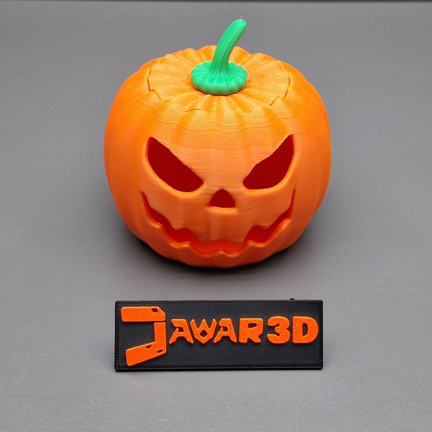 Plastic Halloween Pumpkin - Decoration includes flameless battery candle