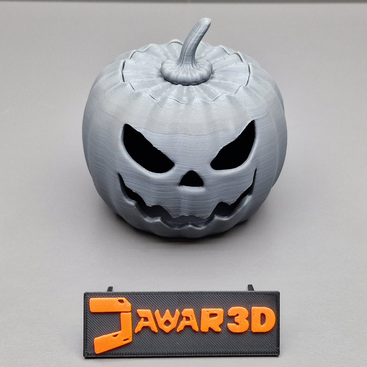 Plastic Halloween Pumpkin - Decoration includes flameless battery candle