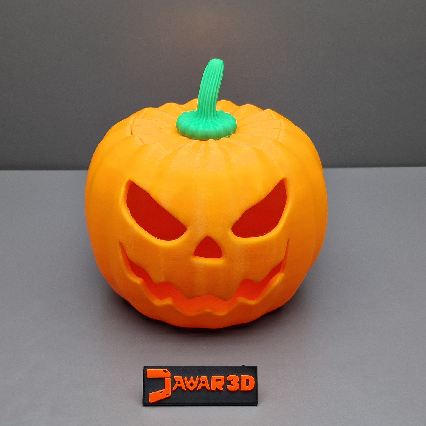 Plastic Halloween Pumpkin - Decoration includes flameless battery candle