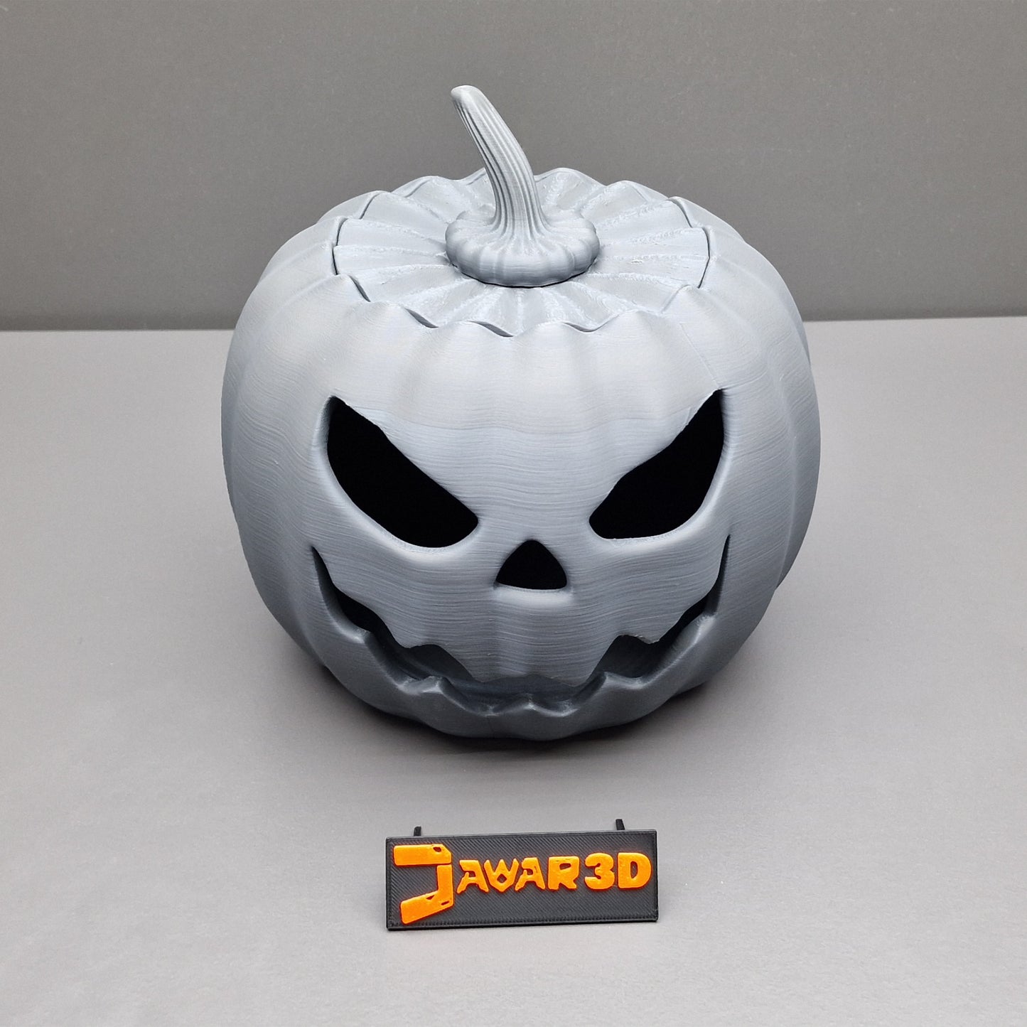 Plastic Halloween Pumpkin - Decoration includes flameless battery candle